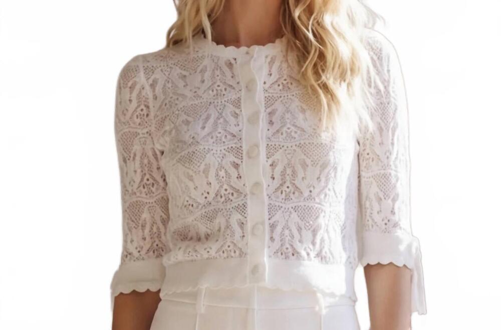 NEW GENERATION LOVE mia butterfly cardigan in white